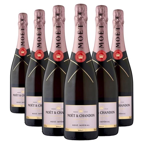 Crate of 6 Moet & Chandon Rose Champagne 75cl